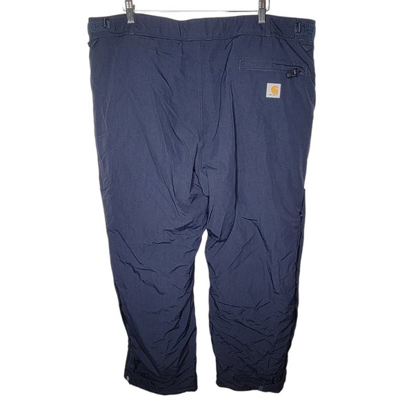 Carhartt Storm Defender Loose Fit Heavyweight Pants Navy Insulated XL Short‎ - Picture 2 of 8